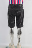 Damaged patchwork embroidered shorts