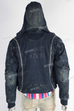 Acid washed jacket men