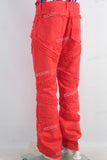 Red damaged boot cut jeans