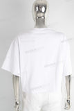 White digital print t shirt women