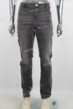 Black acid washed slim fit jeans