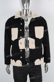 Black patchwork jacket men