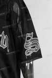 Black oversize digital print t shirt