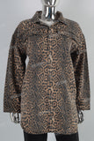 Leopard digital print denim jacket