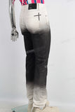 Acid washed wax skinny jeans