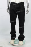 Black Waxed Leg Extensions Raw Edge Skinny Jeans