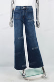 Women's blue wide leg jeans
