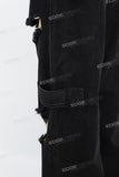 Black Tattered Baggy Cargo Pants