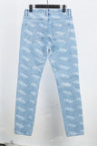 Men's laser blue denim suit