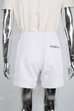 Men's White Embroidered Knit Shorts