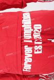 Men's red printed hooded sweatshirt knitted trousers