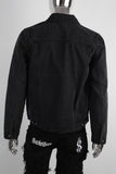 Hot Sale Men Black Casual Long Sleeve Cotton Fabric Denim Jacket