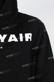 Men's Black Distressed Printed Pullover Sweatshirt