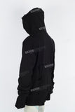 Men's Black Distressed Printed Pullover Sweatshirt