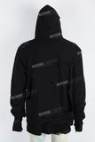 Men's Black Distressed Printed Pullover Sweatshirt