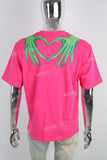 Rose Red Print Embroidered Mans T-shirt