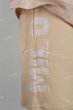 Light Khaki Sports T-Shirt Shorts Set