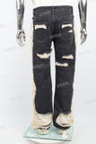 Black Heavy Craft Cut Rotten Baggy Jeans