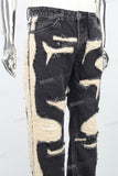 Black Heavy Craft Cut Rotten Baggy Jeans