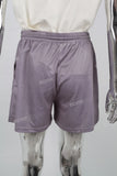 Grey Mesh Skull Print Mans Shorts