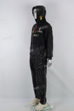 Black Graffiti Dotted Sweater Set
