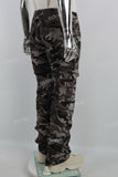 Camo Split Side Pocket Men's Cargo Pants