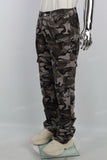 Camo Split Side Pocket Men's Cargo Pants