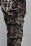 Camo Split Side Pocket Men's Cargo Pants