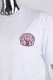 Skull Print White Men's T-shirt