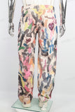 Abstract Oil Paint Graffiti Embroidered Men Baggy Jeans