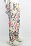 Abstract Oil Paint Graffiti Embroidered Men Baggy Jeans