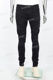 lack Embroidered Ripped Skinny Jeans