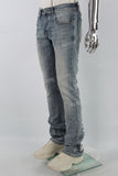 Vintage Blue Embroidery Stack Jeans