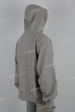 Gray Printed Embroidered Zipper Men's hoodies