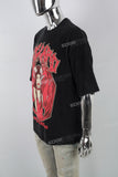 Black printed men's T-shirt