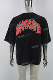 Black printed men's T-shirt
