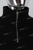 Black Bubble Print Turtleneck Men's Sweatshirt