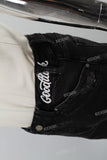 Black cut patch 3D embroidery Skinny Jeans
