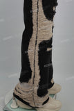 Black Wash Heavy Ripped Baggy Jeans