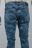 Camouflage Laser Foot Splicing Stcak Jeans