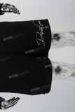 Heavyweight Black Embroidered Pullover Mans Hoodies