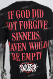 Black Front And Back Printed Man T-shirt