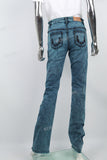 Women's Embroidered Blue Flared Jeans