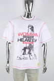 Men's Contrasting Stitched White Print T-Shirt
