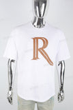 Men's White Letter Print T-Shirt