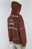Men's Digital Print Brown Hoodie