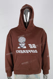 Men's Digital Print Brown Hoodie