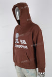 Men's Digital Print Brown Hoodie