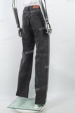 Women's gray washed baggy jeans