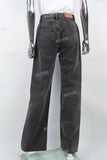 Women's gray washed baggy jeans
